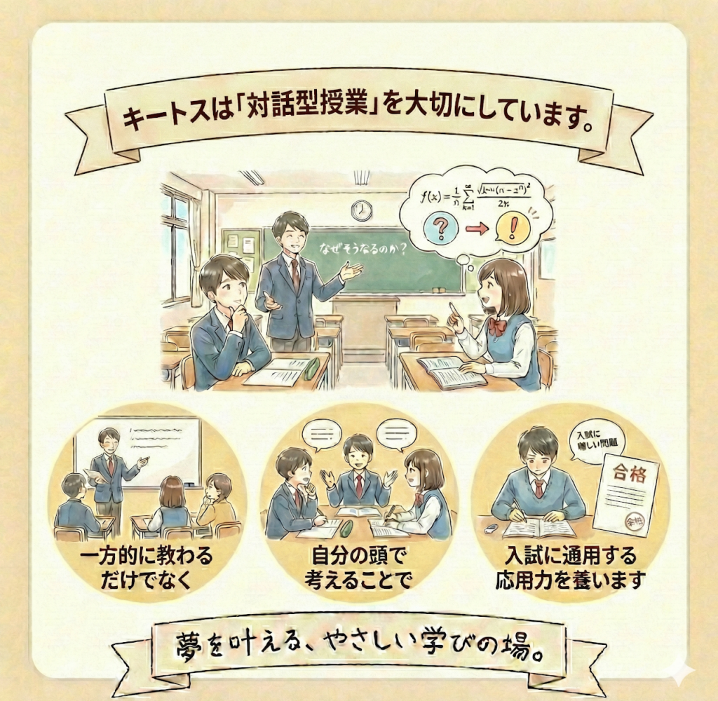 キートスは「対話型授業」を大切にしています